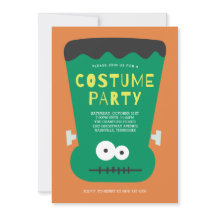 Frankenstein Halloween Costume Party Invitation
