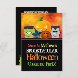 Frankenstein Halloween Costume Party Invitation Kaart