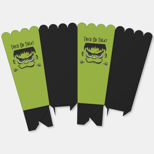Frankenstein Halloween Face Bedankdoosjes (Ongevouwen)