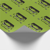 Frankenstein Halloween Face Cadeaupapier (Hoek)