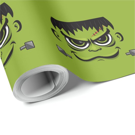 Frankenstein Halloween Face Cadeaupapier (Rol Hoek)