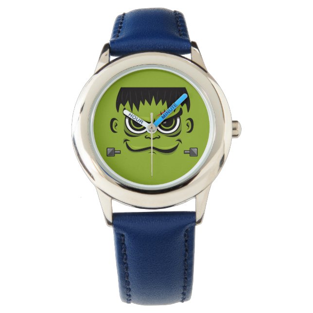 Frankenstein Halloween Face Horloge (Voorkant)