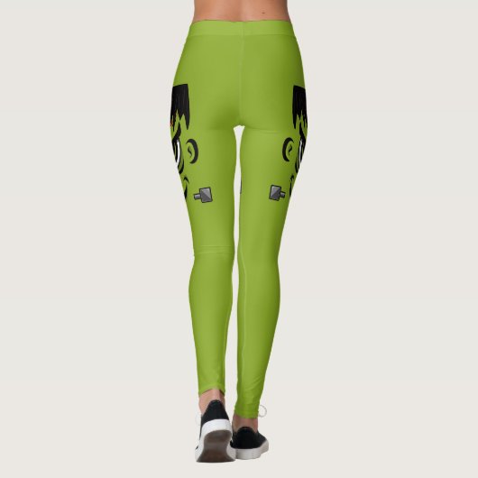 Frankenstein Halloween Face Leggings (Achterkant)