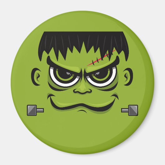 Frankenstein Halloween Face Magneet (Voorkant)
