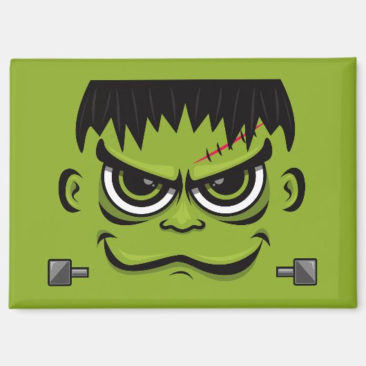 Frankenstein Halloween Face Magneet (Voorkant)