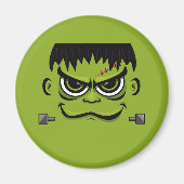 Frankenstein Halloween Face Magneet (Voorkant)