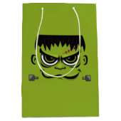 Frankenstein Halloween Face Medium Cadeauzakje (Voorkant)