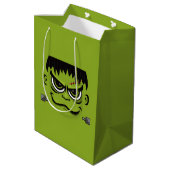Frankenstein Halloween Face Medium Cadeauzakje (Achterkant Gekanteld)