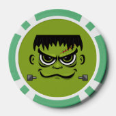 Frankenstein Halloween Face Poker Chips (Achterkant)