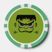 Frankenstein Halloween Face Poker Chips (Voorkant)