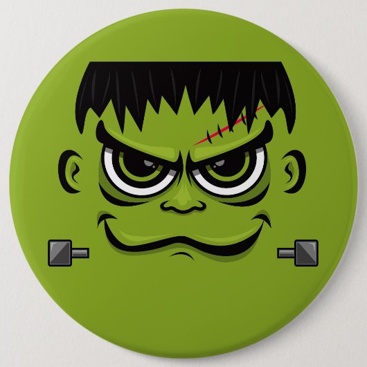 Frankenstein Halloween Face Ronde Button 6,0 Cm (Voorkant)