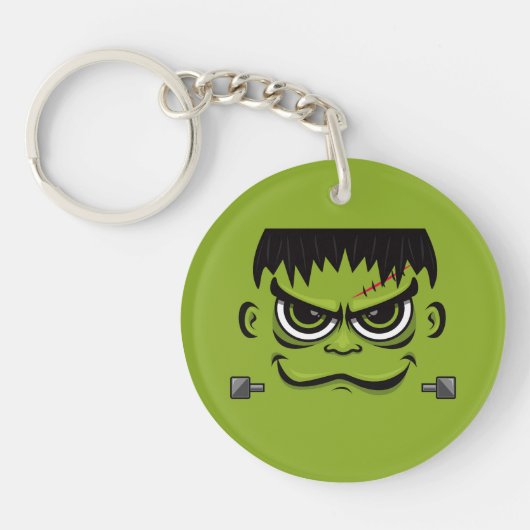 Frankenstein Halloween Face Sleutelhanger (Voorkant)