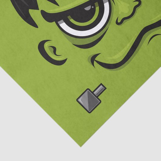 Frankenstein Halloween Face Tissuepapier (Detail)