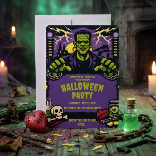 Frankenstein Halloween-feest Kaart