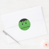 Frankenstein Halloween gepersonaliseerde partij St Ronde Sticker (Envelop)