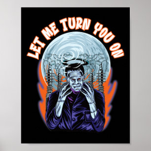 Frankenstein Halloween Horror Funny Horr Poster