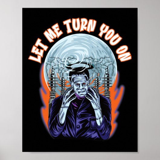 Frankenstein Halloween Horror Funny Horr Poster (Voorkant)