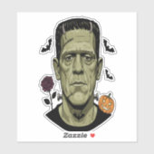 Frankenstein Halloween illustratie griezelig Sticker (Vel)