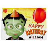 Frankenstein Halloween Kids Verjaardag Groot Cadeauzakje (Voorkant)