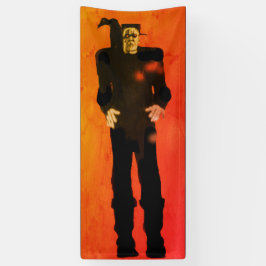 Frankenstein Halloween Party Kunst Tall Scary Spandoek