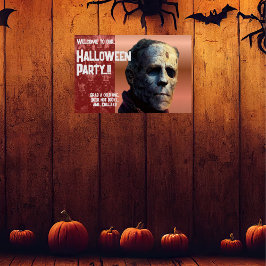 Frankenstein Halloween Party Poster