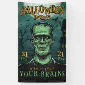 Frankenstein Halloween party Spandoek (Verticaal)