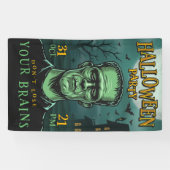 Frankenstein Halloween party Spandoek (Horizontaal)