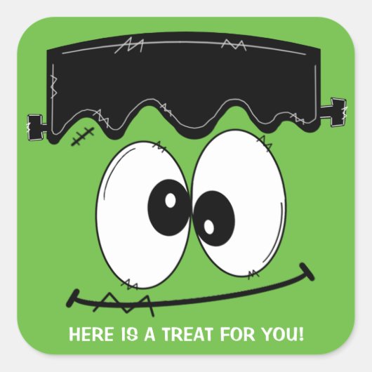 Frankenstein Halloween Party Stickers, Halloween Vierkante Sticker (Voorkant)