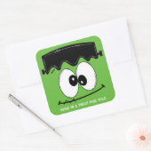 Frankenstein Halloween Party Stickers, Halloween Vierkante Sticker (Envelop)