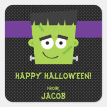 Frankenstein Halloween Sticker, Kinder Halloween