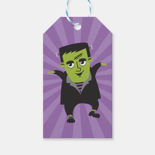 Frankenstein Happy Halloween Cadeaulabel (Voorkant)