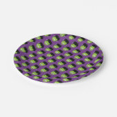 Frankenstein Head Halloween Green Paars Pattern Papieren Bordje (Gekanteld)