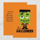Frankenstein Het is Halloween Kaart (Voorkant / Achterkant)