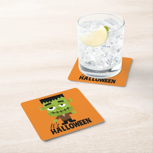 Frankenstein Het is Halloween Kartonnen Onderzetters (Insitu)