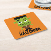 Frankenstein Het is Halloween Kartonnen Onderzetters (Schuin)