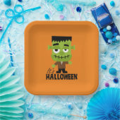 Frankenstein Het is Halloween Papieren Bordje (Feest)