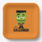 Frankenstein Het is Halloween Papieren Bordje (Voorkant)