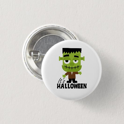 Frankenstein Het is Halloween Ronde Button 3,2 Cm (Voorkant /achterkant)