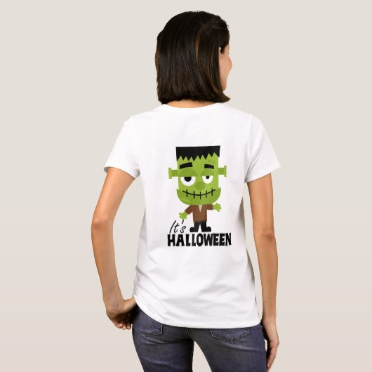 Frankenstein Het is Halloween T-shirt (Achterkant volledig)