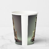 Frankenstein Hoofd Verjaardag Chocolade Cake - Papieren Bekers (Rechts)