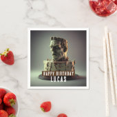 Frankenstein Hoofd Verjaardag Chocolade Cake - Servet (Insitu)