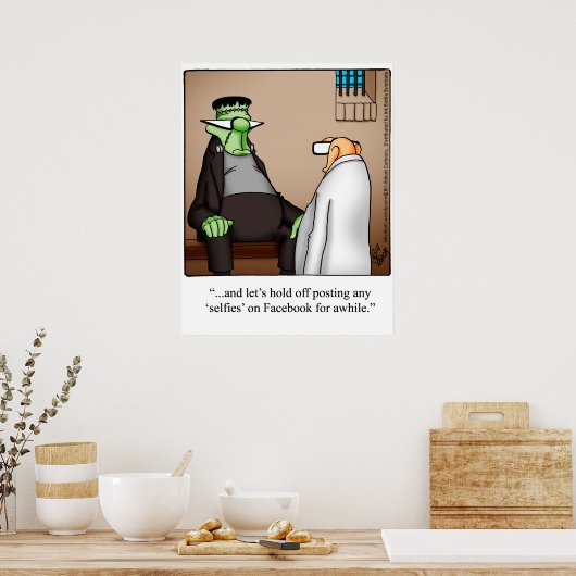 Frankenstein Humor Monster Poster (Keuken)