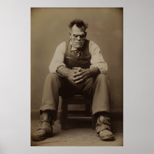 Frankenstein in Studio Vintage Gotische Kunstposte Poster