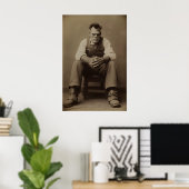 Frankenstein in Studio Vintage Gotische Kunstposte Poster (Thuiskantoor)