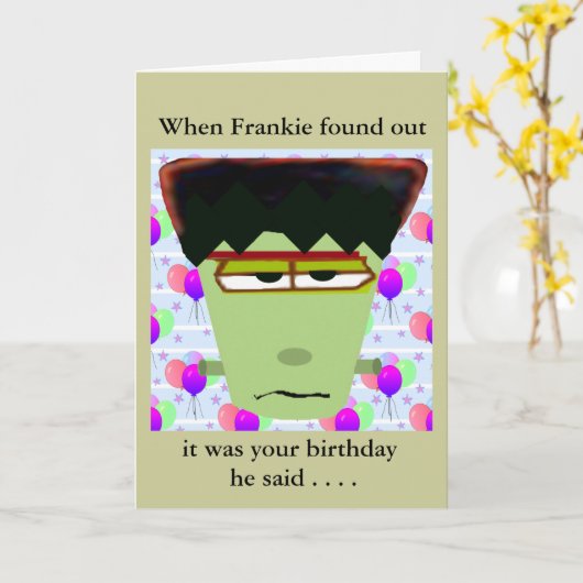 Frankenstein Kaart (Gele Bloem)