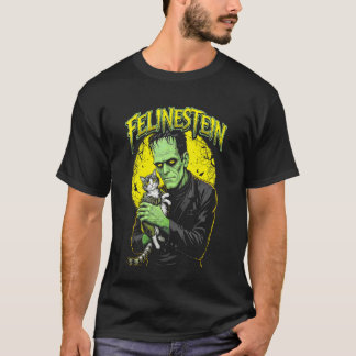 Frankenstein Kat Liefhebber Felinestein Grappig Ha T-shirt