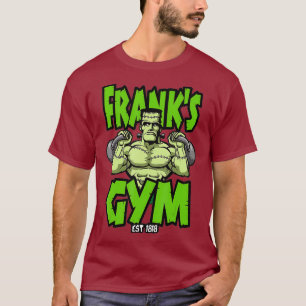 Frankenstein Kettlebell Fitness Gym Halloween T-shirt