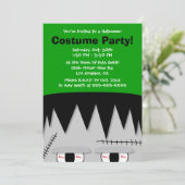 Frankenstein Kinder Halloween Party Invitation Kaart (Staand voorkant)