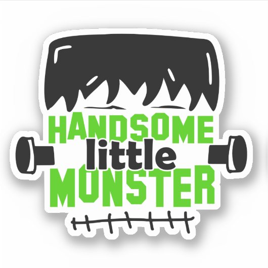 Frankenstein knap klein monster | Halloween Sticker (Voorkant)