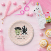 Frankenstein koppels bruiloft papieren bordje (Feest)